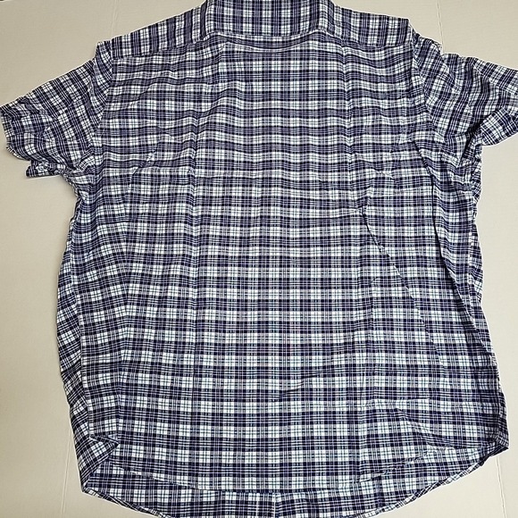 NEW UNTUCKIT Trotanoy Mens XXXL 3XL Blue Plaid Short Sleeve Button Down Shirt - Picture 8 of 9